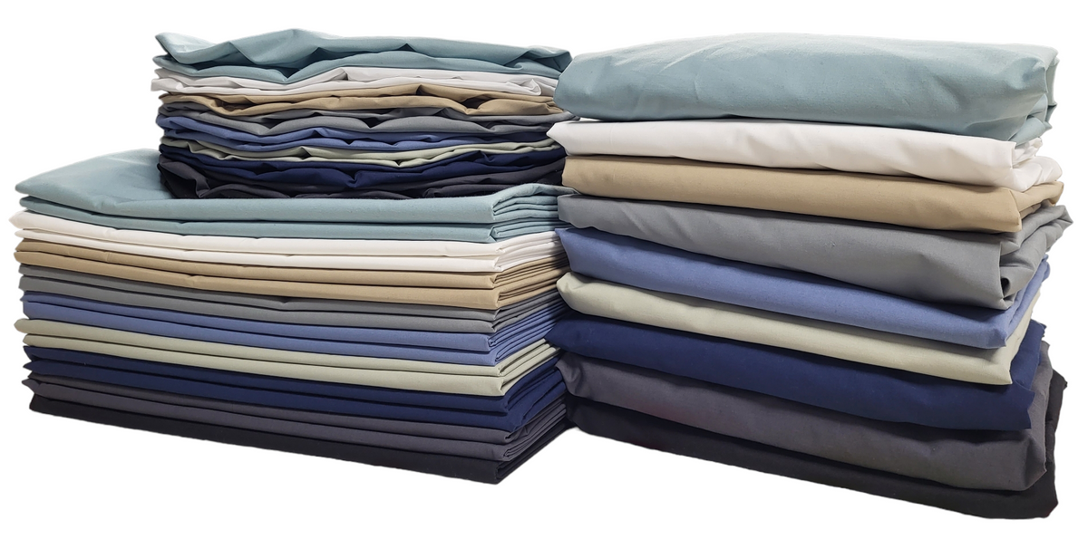 Poly Cotton-Twill Weave Flat Sheet (Pick Color and Size) Mix and Match –  linensetc