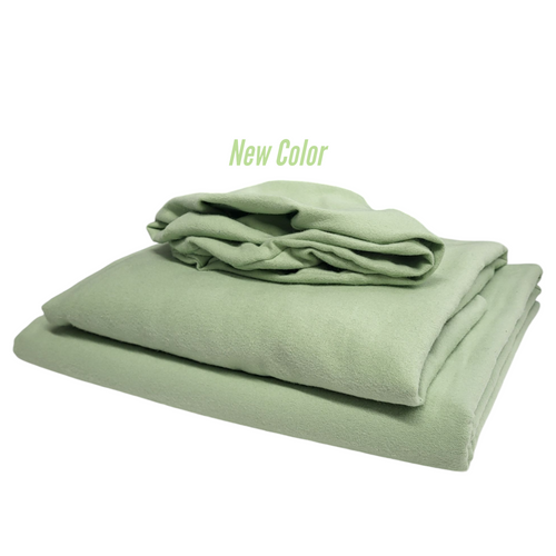 New Color! Sage Green Cotton Flannel Sheet Set (Pick Your Sizes) *Wide Flat and Wide Fitted Available* (Copy)